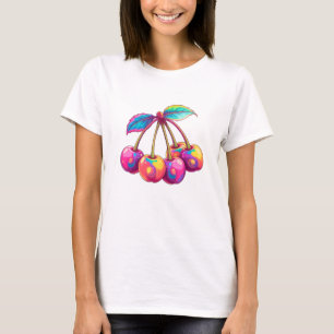Camiseta Cerezas de colores
