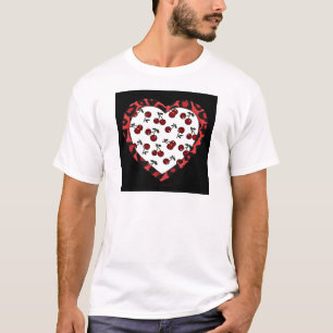 Camiseta Cerezas de Rockabilly RAB Estampado de Corazón de