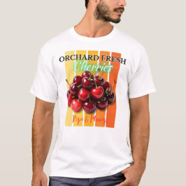 Camiseta Cerezas frescas de huerto - maduración y plumón