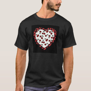 Camiseta Cerezas RAB Corazón de Estampado de Leopardo Rocka