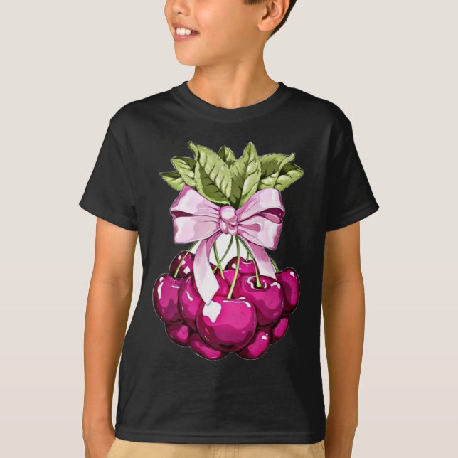 Camiseta Cerezas rosas (Anverso)