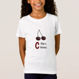Camiseta Cerezas y la letra "C" para tu nombre por diversió