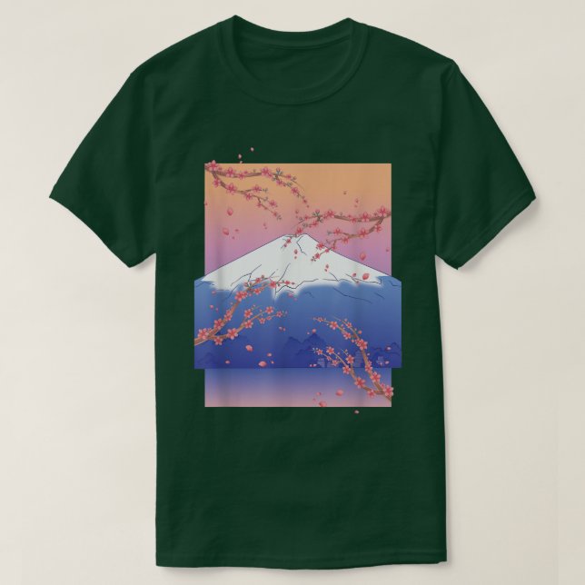Camiseta Cerezo de la flor de la Bonito rosa japonesa Sakur (Diseño del anverso)