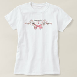 Camiseta Cerezo Elegante Flor de Sakura con Lazo de Cinta R