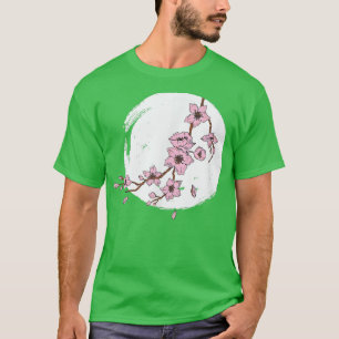 Camiseta Cerezo en flor bajo luz de luna Selva Sakura Vi ja
