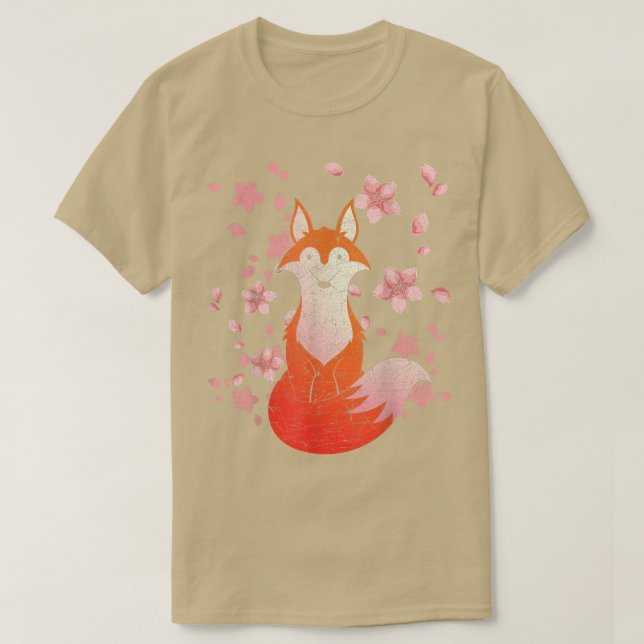 Camiseta Cerezo en flor de fauna silvestre Lover Sakura (Diseño del anverso)