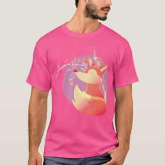 Camiseta Cerezo en flor en la luna animal Bosque natural Sa