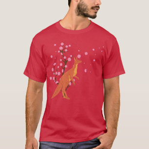 Camiseta Cerezo en flor Kangaroo Animal japonés Sakura Flo