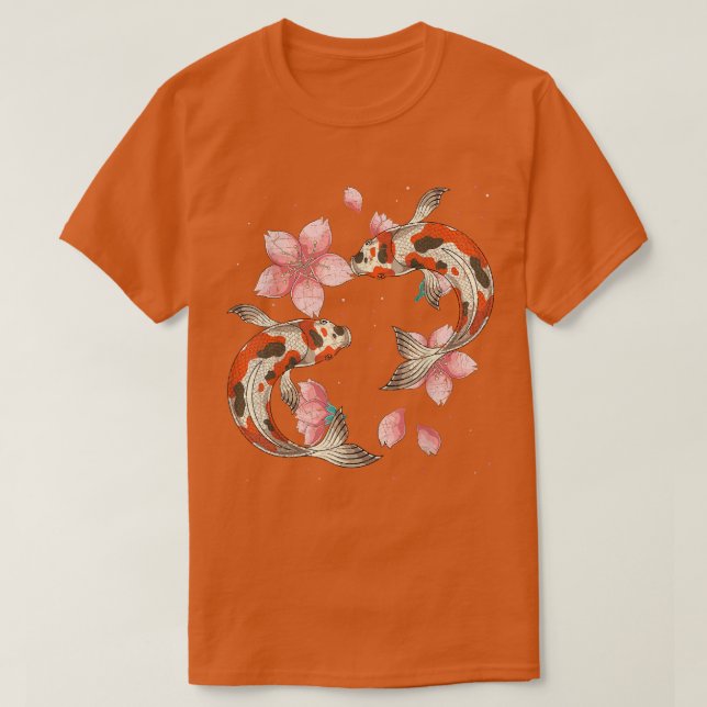 Camiseta Cerezo en flor Taisho Sanke Koi Pond Sakura K (Diseño del anverso)