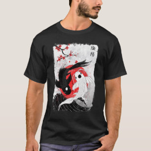 Camiseta Cerezo Flor Koi Carpa Pez Japonés Sakura