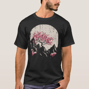 Camiseta Cerezo Japonés Montañas Sakura