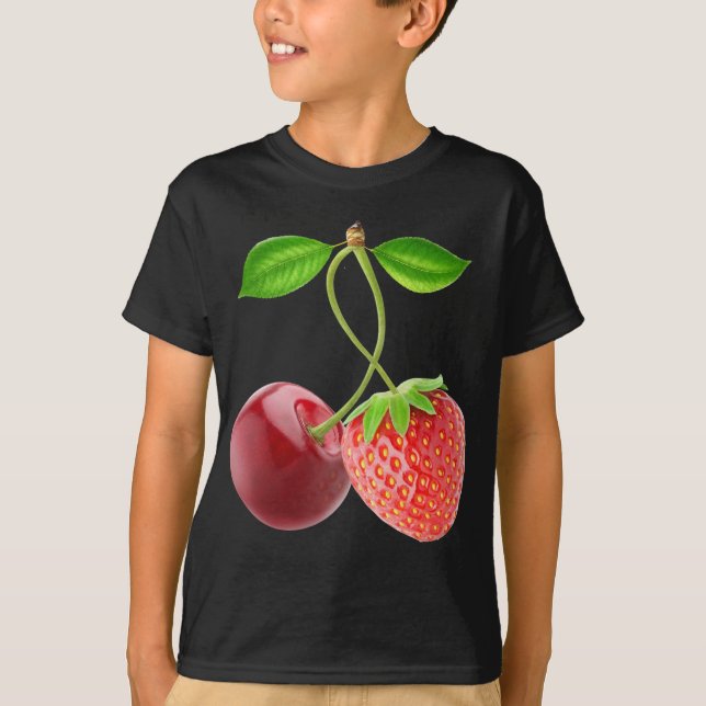 Camiseta Cerezo y fresa juntos (Anverso)