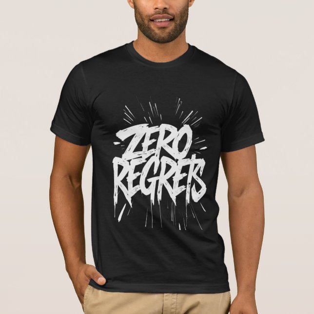 Camiseta Cero arrepentimientos Poster Grunge Negrita DrIP m (Anverso)