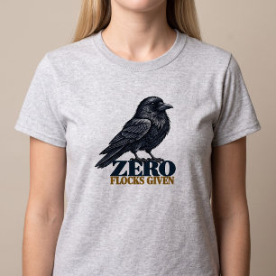 Camiseta Cero Bandadas Dadas Cuervo Divertido