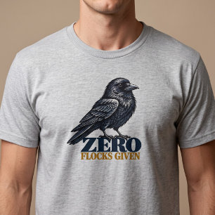 Camiseta Cero Bandadas Dadas Cuervo Divertido