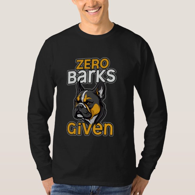 Camiseta Cero Barbigas Dada El Humor Del Bulldog Francés Di (Anverso)