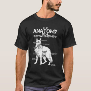 Camiseta Cero Bark Treinta Anatomía De Pastor Alemán Para M