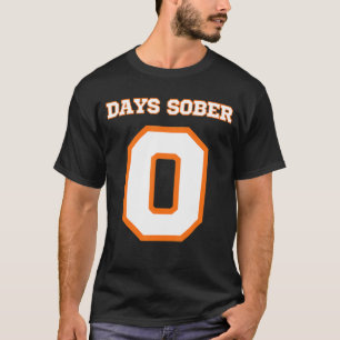 Camiseta Cero días Sober bebida divertida