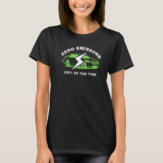 Camiseta Cero Emisiones 100 Del Tiempo Coche Eléctrico EV C