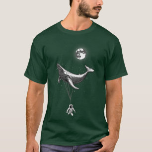 Camiseta Cero gravedad mar Ballena con espacio astronauta M