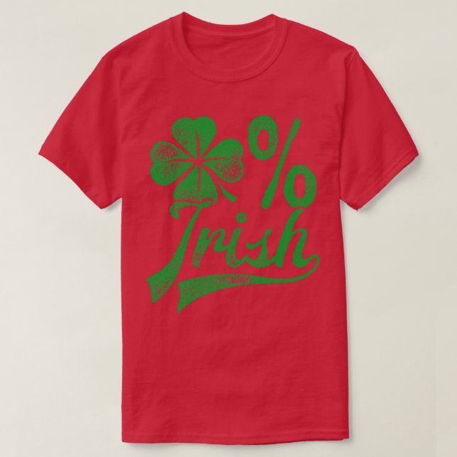Camiseta Cero Por Ciento Irlandés Funny St Patricks Day Sha (Diseño del anverso)