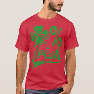 Camiseta Cero Por Ciento Irlandés Funny St Patricks Day Sha