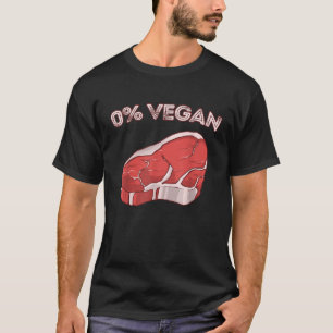 Camiseta Cero Porcentaje Vegan BBQ Carne de carne de filete