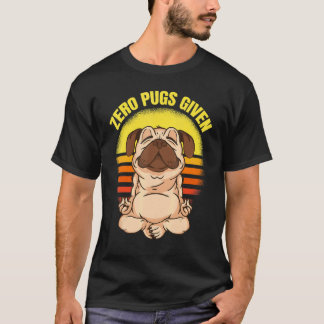 Camiseta Cero Pug Dado Perro Haciendo Yoga Vintage Namaste 