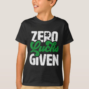 Camiseta Cero Suerte Dada Divertido Día de San Patricio Irl