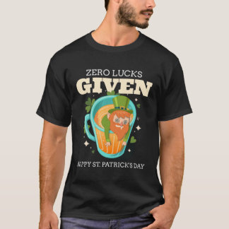 Camiseta Cero Suerte Dada Divertido Día de San Patricio St