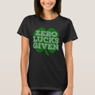 Camiseta Cero Suerte Dado Trébol Irlandés Día de San Patric