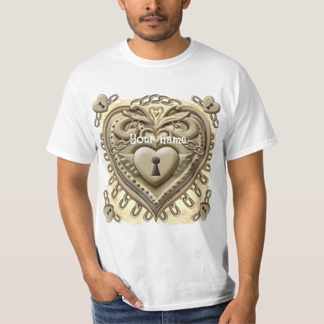 Camiseta Cerradura de oro Corazón  (Anverso)