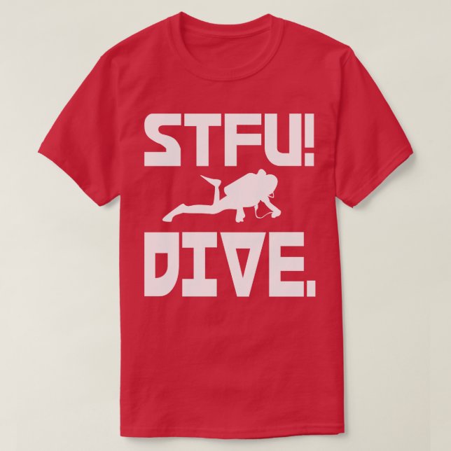 Camiseta cerrar el estfu scuba buceando en el mar profundo  (Diseño del anverso)