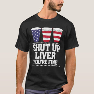 Camiseta CERRAR EL HÍGADO ESTÁ BIEN 4 De Julio Beer Drinkin