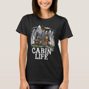 Camiseta Cerrar sesión Funny Log Cabin Life Mountain Ourdoo