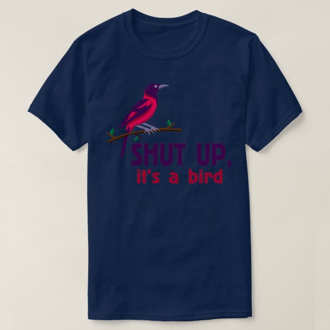 Camiseta cerrar su pájaro (Diseño del anverso)