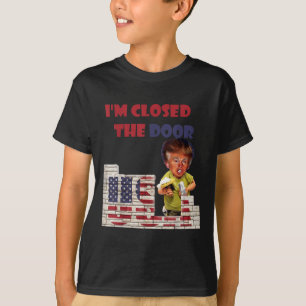 Camiseta Cerré La Puerta, Gracioso Dibujo De Trump Border