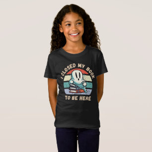 Camiseta Cerré mi libro para estar aquí.