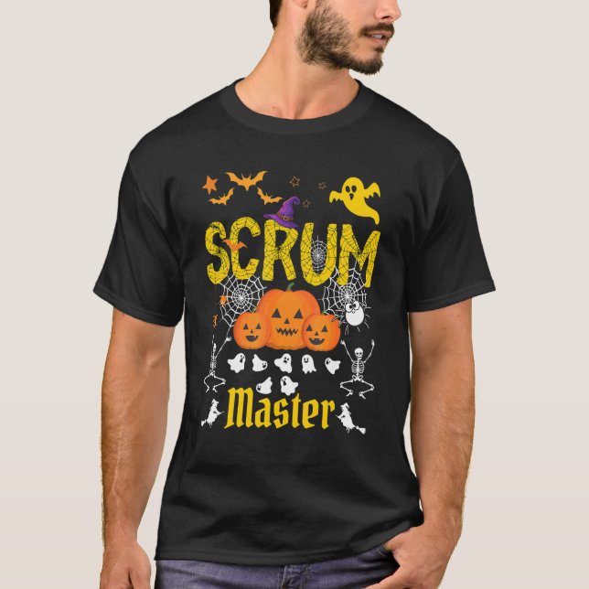 Camiseta certificación de Halloween Scrum Master (Anverso)