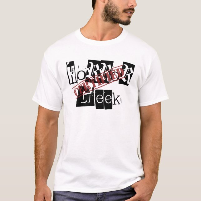 Camiseta certificada de la luz del friki del (Anverso)