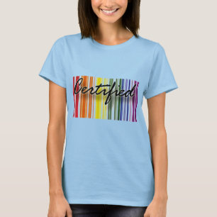 Camiseta certificada del ARCO IRIS del ORGULLO GAY