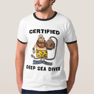 Camiseta certificada del buceador del mar profundo