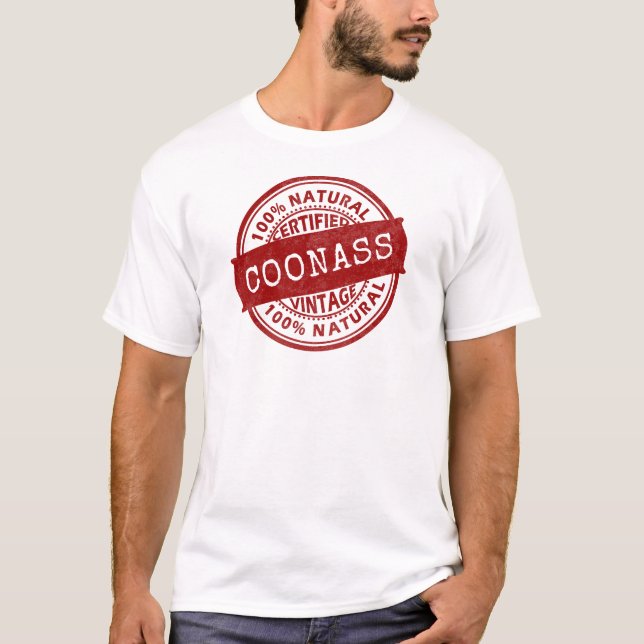 Camiseta Certificado, Coonass, Luisiana, Cajun, criollo, (Anverso)