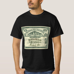 Camiseta Certificado de acciones de capital antiguo Negocio