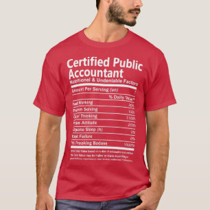 Camiseta Certificado de contabilidad pública nutricional y