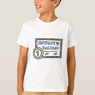 Camiseta Certificado de Papá del Año Premio del Día del Pad
