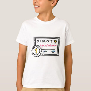 Camiseta Certificado de Papá del Año premio del Día del Pad