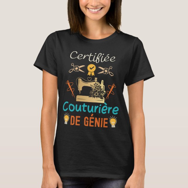 Camiseta certifié couturière de génie 1 (Anverso)