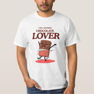 Camiseta Certified Chocolate Lover   Funny Chocolate Design