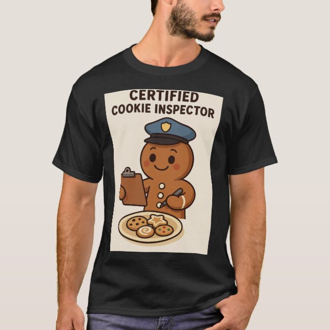 Camiseta Certified Cookie Inspector Gingerbread (Anverso)